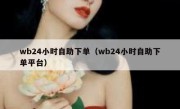 wb24小时自助下单（wb24小时自助下单平台）