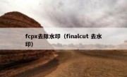 fcpx去除水印（finalcut 去水印）