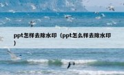 ppt怎样去除水印（ppt怎么样去除水印）