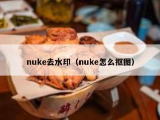 nuke去水印（nuke怎么抠图）