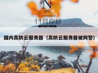 国内高防云服务器（高防云服务器被网警）