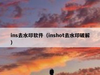 ins去水印软件（inshot去水印破解）