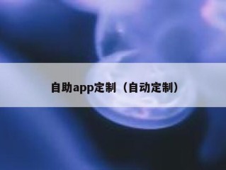 自助app定制（自动定制）