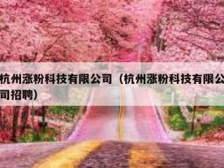 杭州涨粉科技有限公司（杭州涨粉科技有限公司招聘）