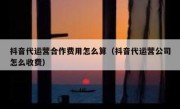 抖音代运营合作费用怎么算（抖音代运营公司怎么收费）