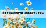 哪里有搞笑短视频下载（搞笑视频可以下载的）