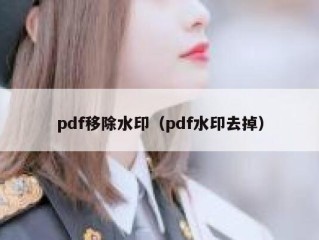 pdf移除水印（pdf水印去掉）