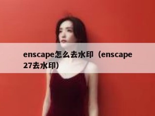 enscape怎么去水印（enscape27去水印）