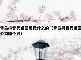 青岛抖音代运营是做什么的（青岛抖音代运营公司哪个好）