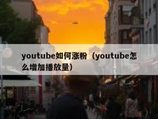 youtube如何涨粉（youtube怎么增加播放量）