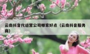 云南抖音代运营公司哪家好点（云南抖音服务商）