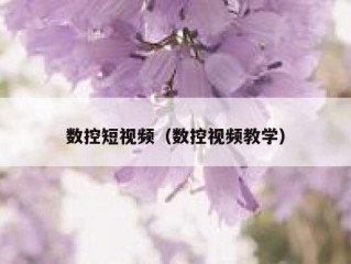 数控短视频（数控视频教学）