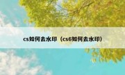 cs如何去水印（cs6如何去水印）