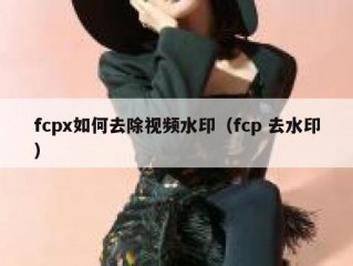 fcpx如何去除视频水印（fcp 去水印）