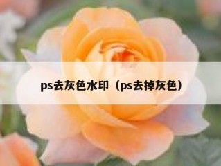 ps去灰色水印（ps去掉灰色）