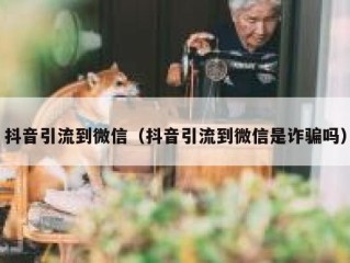 抖音引流到微信（抖音引流到微信是诈骗吗）