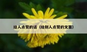 给人点赞的话（给别人点赞的文案）