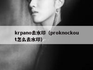 krpano去水印（proknockout怎么去水印）