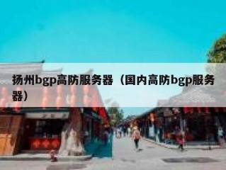 扬州bgp高防服务器（国内高防bgp服务器）