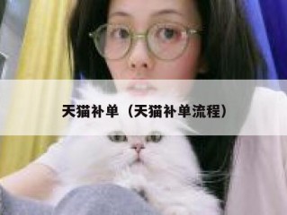 天猫补单（天猫补单流程）