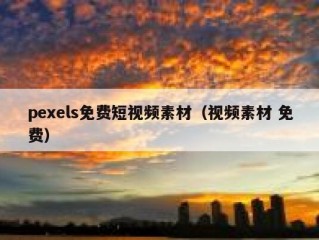 pexels免费短视频素材（视频素材 免费）