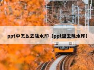 ppt中怎么去除水印（ppt里去除水印）