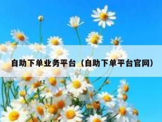 自助下单业务平台（自助下单平台官网）