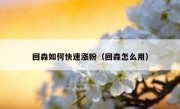 回森如何快速涨粉（回森怎么用）