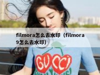 filmora怎么去水印（filmora9怎么去水印）