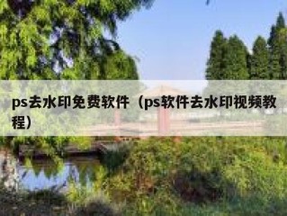 ps去水印免费软件（ps软件去水印视频教程）