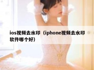 ios视频去水印（iphone视频去水印软件哪个好）