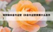 如何做抖音代运营（抖音代运营需要什么条件）