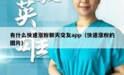 有什么快速涨粉聊天交友app（快速涨粉的图片）