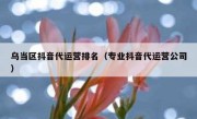 乌当区抖音代运营排名（专业抖音代运营公司）