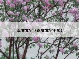 点赞文字（点赞文字手势）