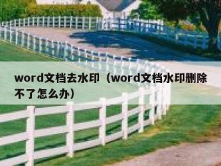 word文档去水印（word文档水印删除不了怎么办）