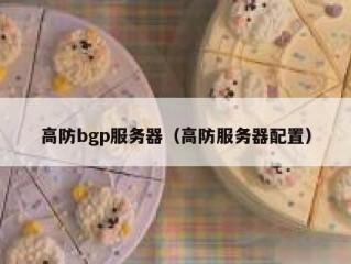 高防bgp服务器（高防服务器配置）