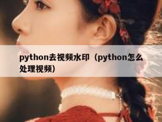 python去视频水印（python怎么处理视频）