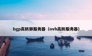 bgp高防御服务器（ovh高防服务器）