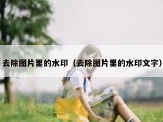 去除图片里的水印（去除图片里的水印文字）