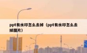 ppt有水印怎么去掉（ppt有水印怎么去掉图片）