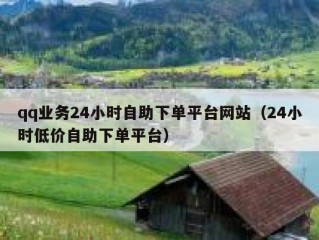 qq业务24小时自助下单平台网站（24小时低价自助下单平台）