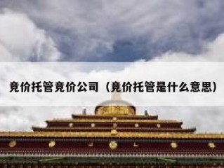 竞价托管竞价公司（竞价托管是什么意思）