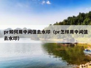 pr如何用中间值去水印（pr怎样用中间值去水印）