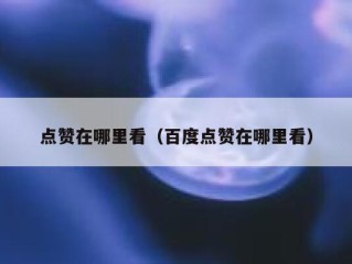 点赞在哪里看（百度点赞在哪里看）