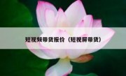 短视频带货报价（短视屏带货）