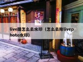 live图怎么去水印（怎么去除livephoto水印）