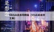 tiktok去水印网站（titok去水印工具）