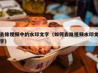 去除视频中的水印文字（如何去除视频水印文字）