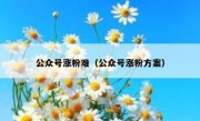 公众号涨粉难（公众号涨粉方案）